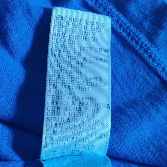 James Perse Polo Shirt Mens XL Size 4 Blue Short Sleeve Soft Sueded, Made in USA - Picture 5 of 9